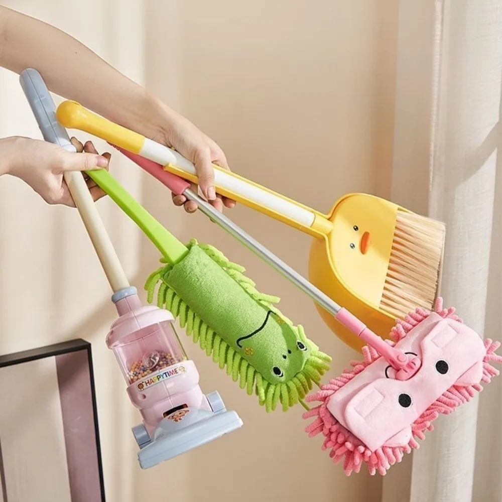 Draagbare mini-reinigingsbezemset Cartoon Simulatie Bezem Mop Set Speelhuis Vroeg onderwijs Huishoudelijk werk