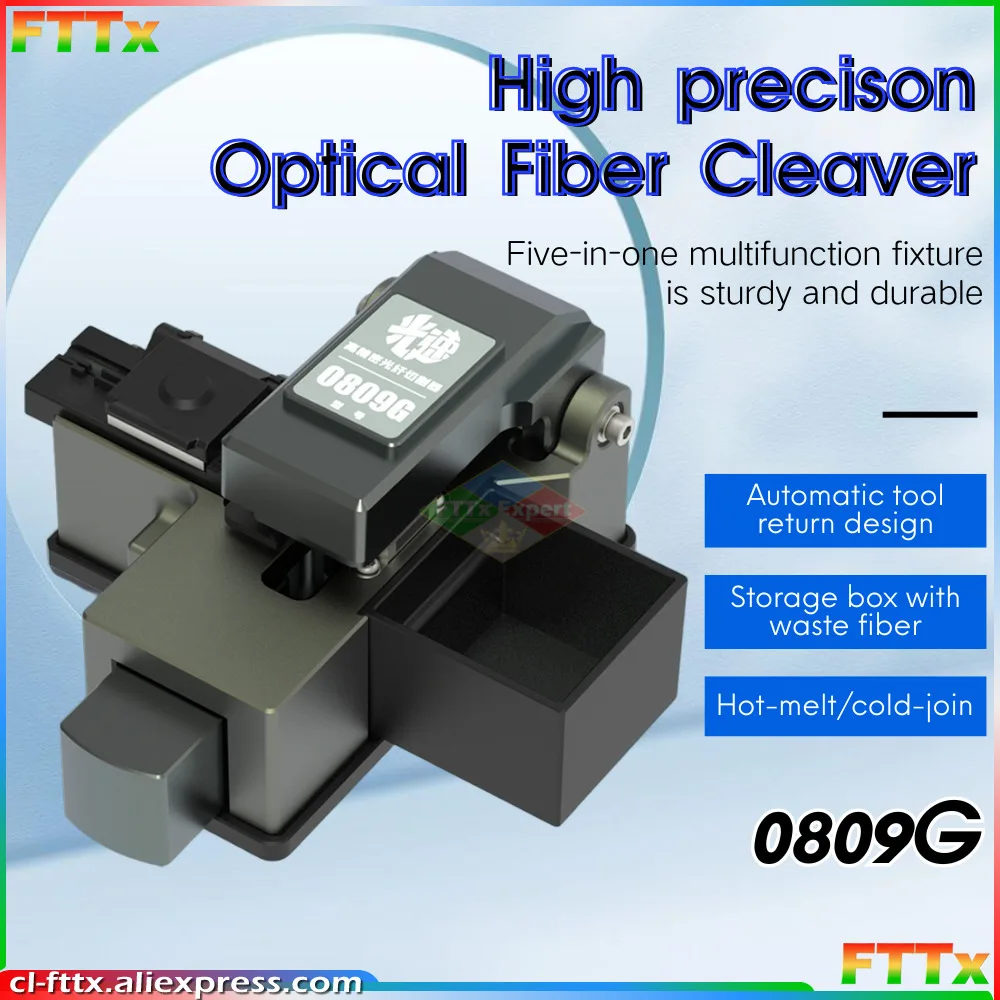 

0809G Fiber Cutting Knife FTTT High Precision Fiber Optic Cleaver Cable Cutter Knife Tools 16 Point Blade Auto Rotate