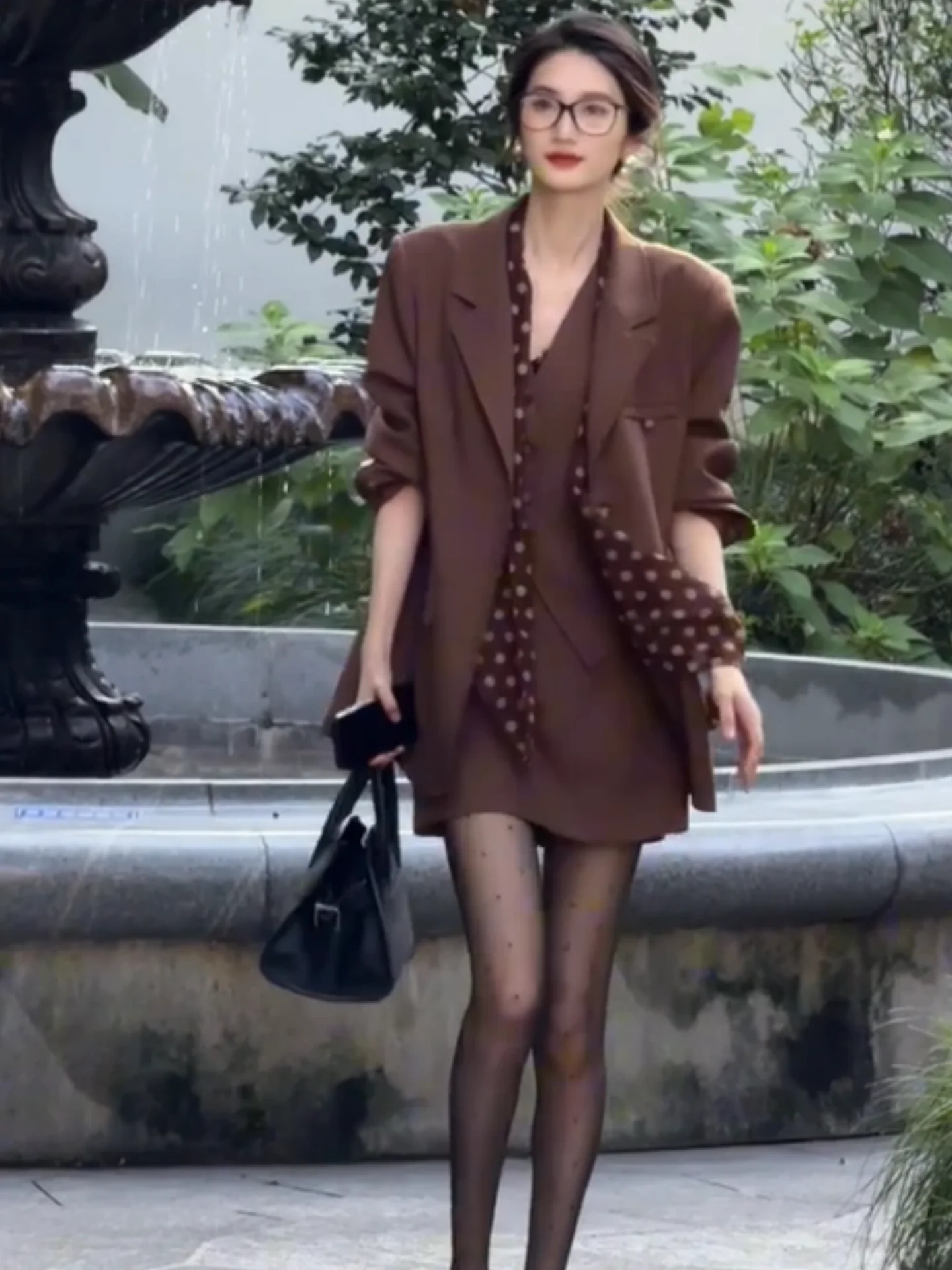 

Комплект для работы Ele Commute: модная короткая юбка и куртка с высокой талией в корейском стиле, удобная зимняя одежда