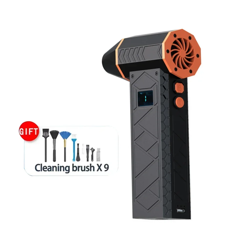 مروحة توربو كهربائية صغيرة محمولة باليد مع محرك بدون فرش للاستخدام الصناعي - سرعة الرياح 52 متر/الثانية و1800 دورة في الدقيقة #3