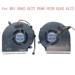 Laptop CPU+GPU Cooling Fan 3-Wire for MSI GE62 GE72 PE60 PE70 GL62 GL72 Compatible Part Number: PAAD06015SL