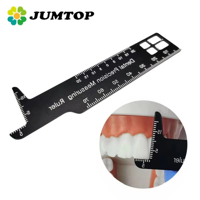 JUMTOP 1Pc Dental Precision Measuring Ruler Tooth Gap Photography Medical Tool Measure Scale Endodontic Instruments