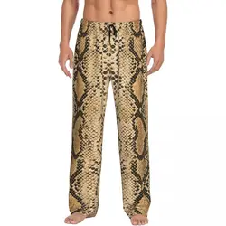 Vintage Snake Skin Men Sleep Bottoms Male Lounge Trousers Men's Pajama Pants