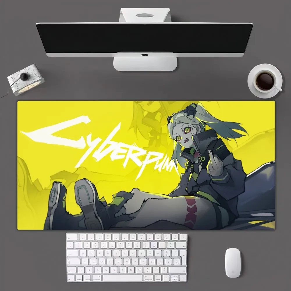 Imagem -06 - Cyberpunk Anime Mousepad Mouse Pad Gamer Esteira de Mesa Longa do Escritório E-edgerunners Tamanho