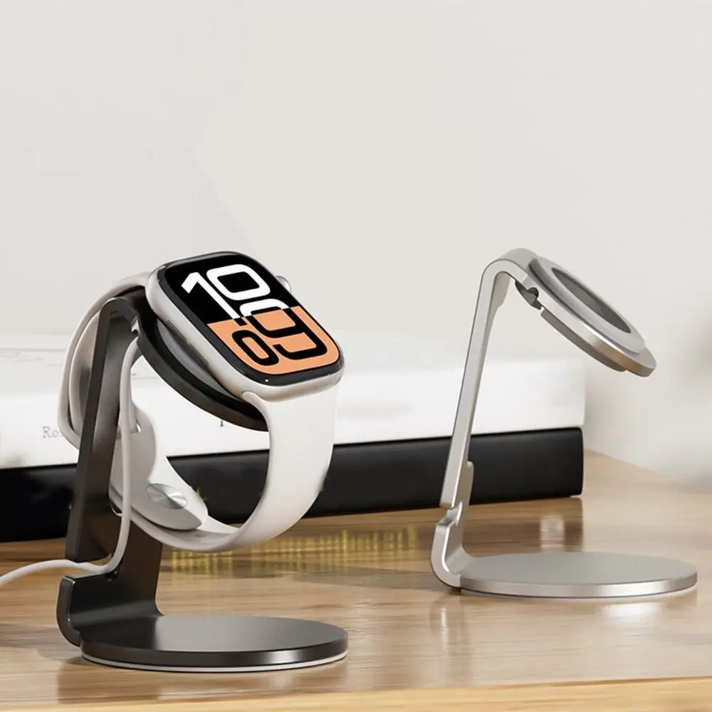 

Aluminum Alloy Watch Charging Stand Lightweight Anti-slip Watch Charging Dock Station Stable Space Saving Watch Charging Holder
