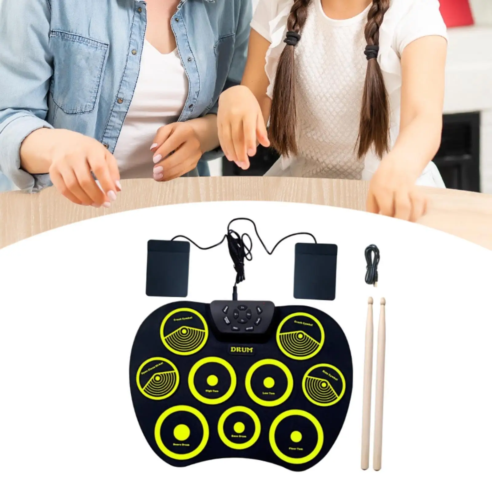 

Electronic Drum Kit Gift Potable Drum Kits for Boys Girls Children Beginners