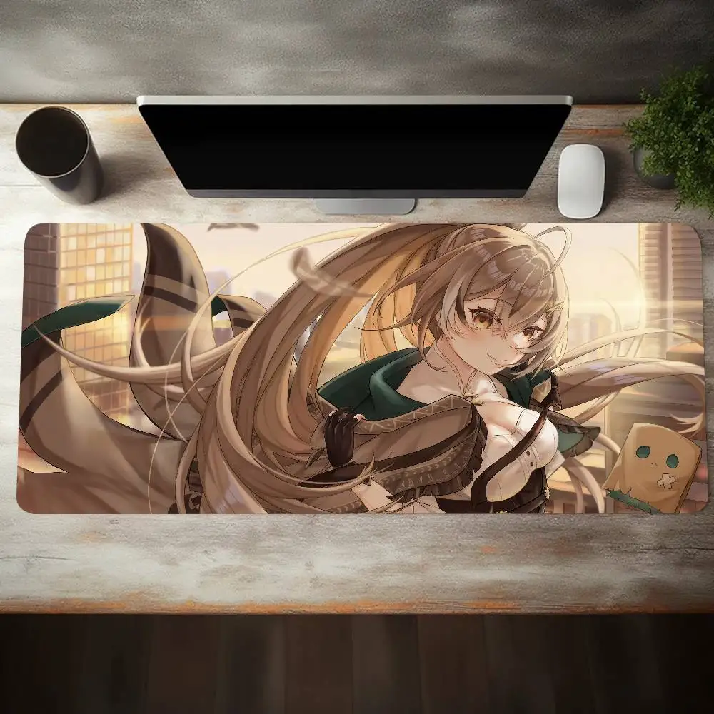 Virtual Anime Girl Nanashi Mumei Mouse Pad Large Gaming Keyboard Mat LockEdge Rubber Computer Office Accessories