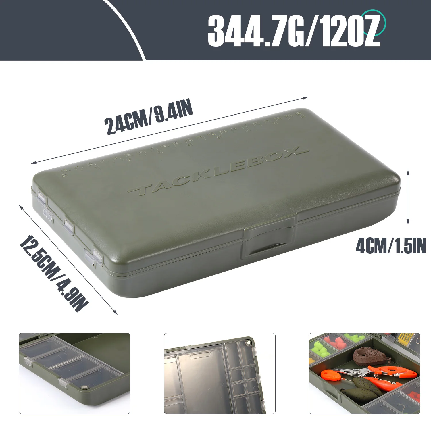 Sougayilang Fishing Tool Box ABS Anti Drop Transparent Top Cover Small Accessory Classification Storage Fishing Equipment Storag