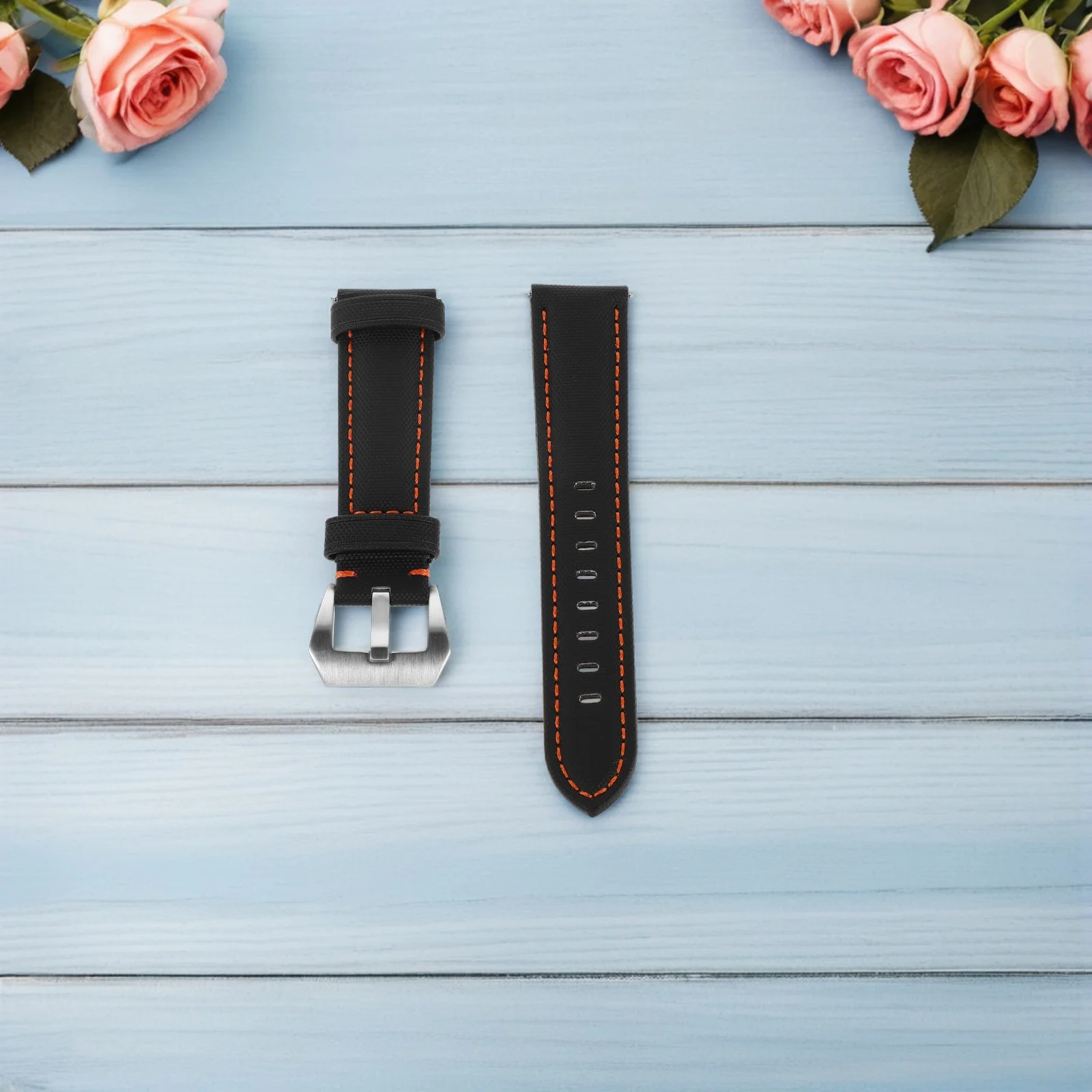 

Nylon Watch Strap Replacement 22mm Adjustable Comfortable Sport Watch Band for Men Women Reinforced Stitching Outdoor Business