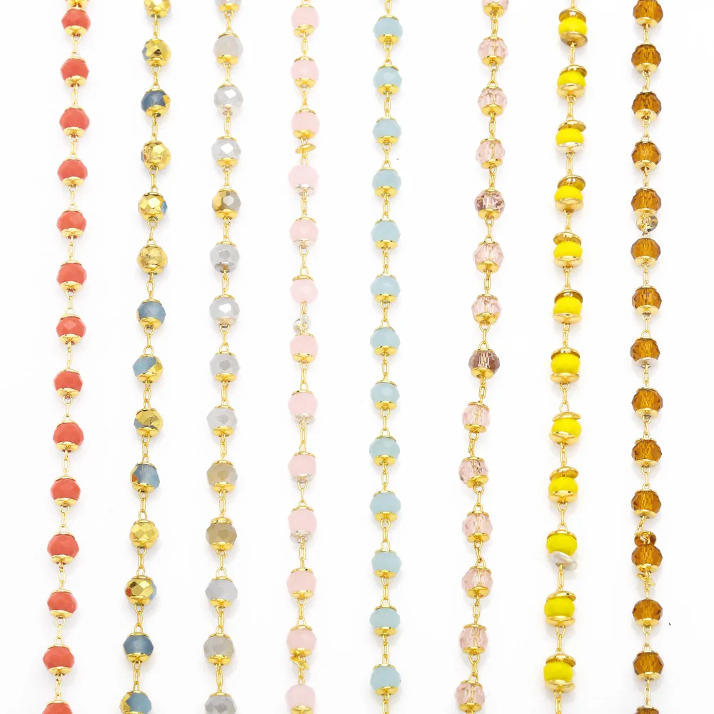 OCESRIO Adjustable 10M Crystal Chain for Necklace Bracelet DIY Handmade Copper Chain for Jewelry Making Wholesale cana148