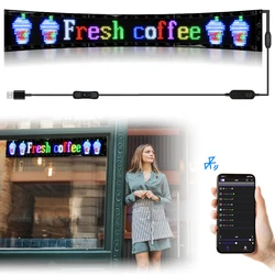 GOTUS LED Flexible Panel Scrolling Bright Signs，Bluetooth APP Control Editing Text,Door Head，Shop Window LED Advertising Signs