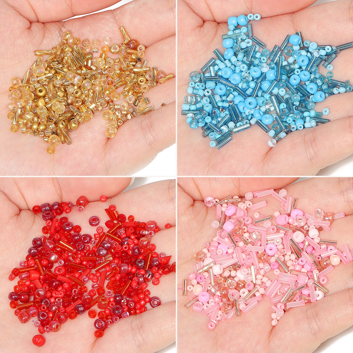 

700pcs Boxed Mixed Size Tube Beads Pipe Czech Glass Seed Beads Jewelry Making Supplies Handmade Bracelets Necklace Accessories