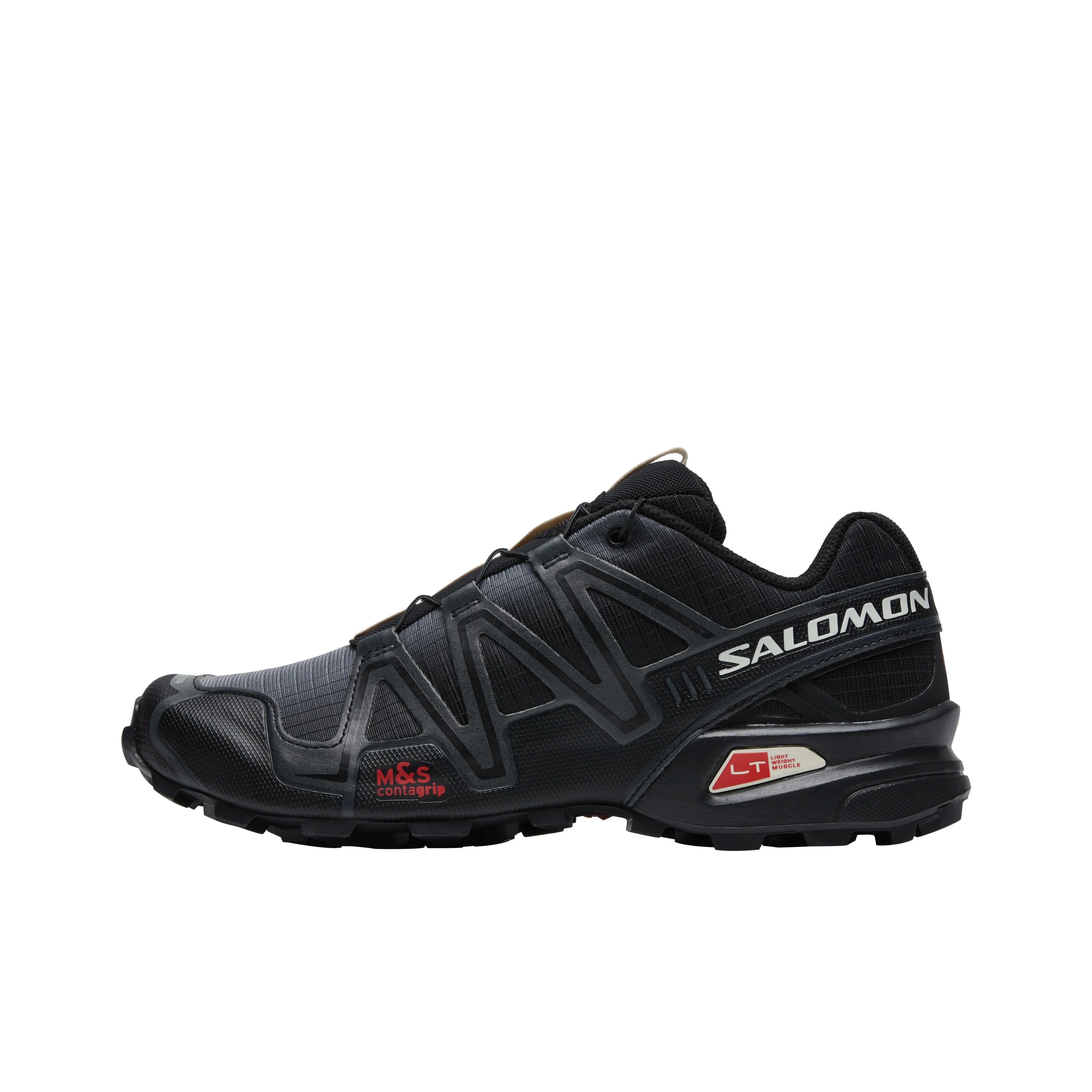 

SALOMON Speedcross 3 Low top QuickLACE/ Casual Trail Running City Commuting Athletic Shoes Unisex Black Red 478442