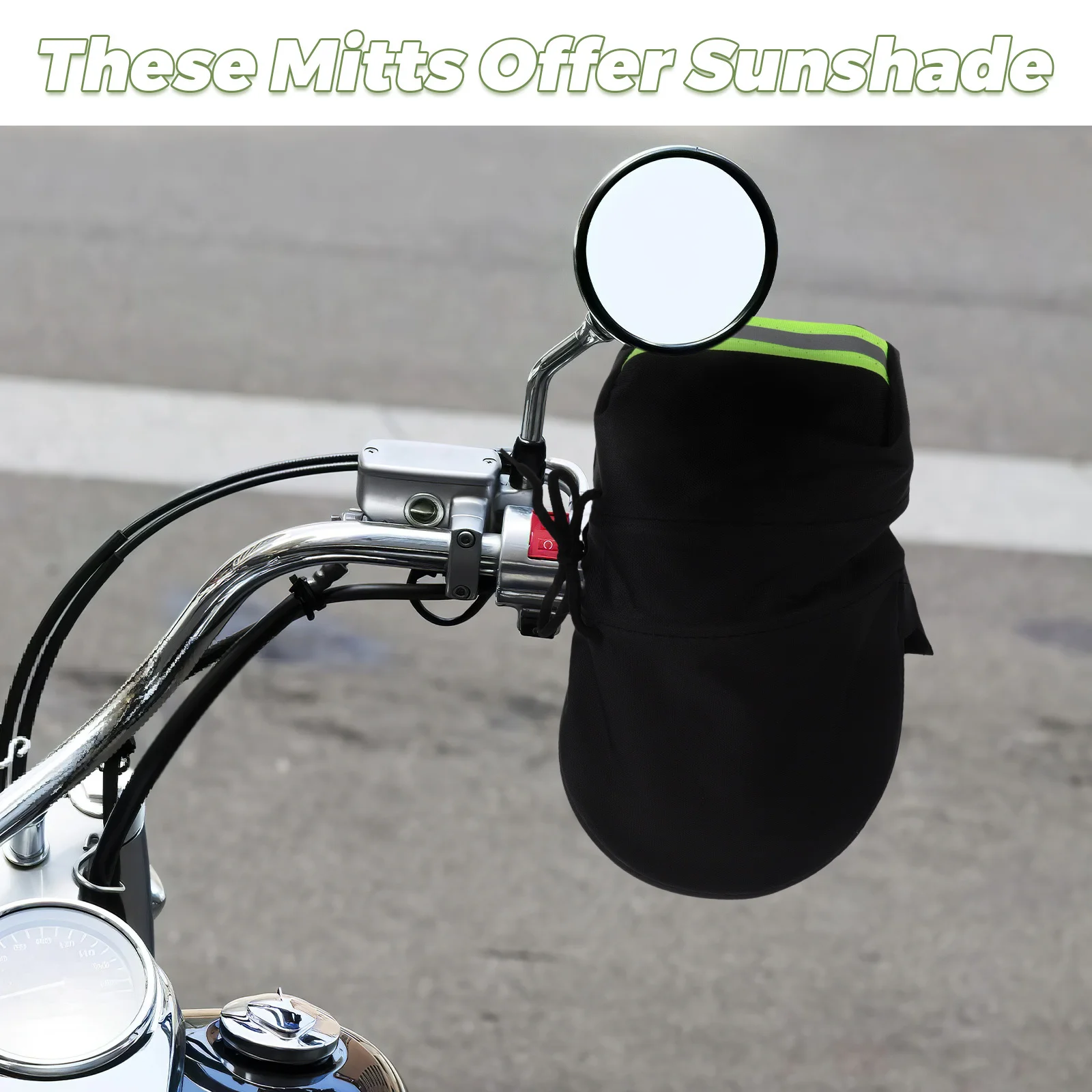 1 زوج دراجة نارية كهربائية المقود قفازات الصيف بولي Material المواد يندبروف مقاوم للماء الأشعة فوق البنفسجية حماية الشمس الدراجة قفازات للرجال والنساء #4