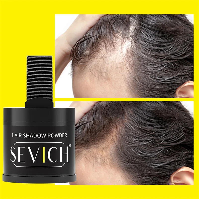 Sevich 5 Colors Hair Shadow Powder Instantly Dark Brown Root Cover Up Hair Natural Makeup Concealer Hairline Powder Women Men