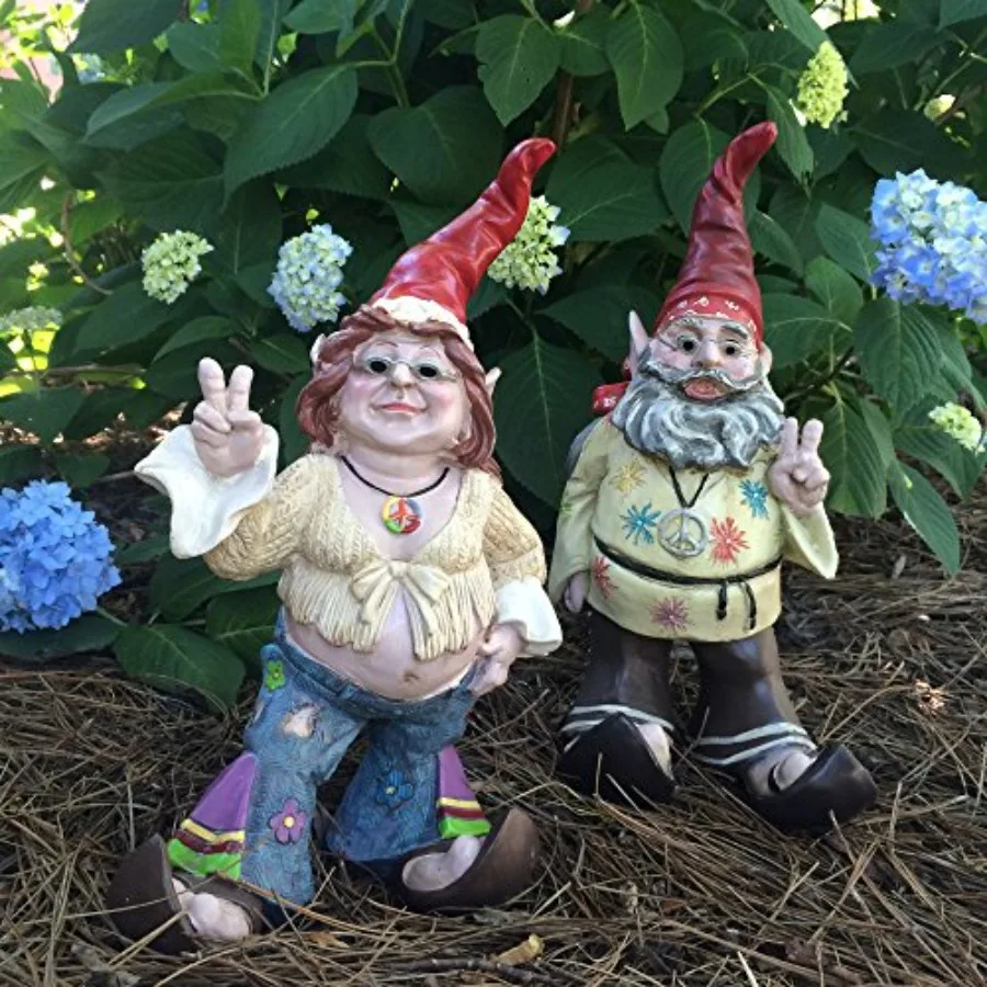 

Статуэтка для дома и сада в стиле 70-х: Джерри Г. и Дженис Дж. (персонажи из мультфильма «Хиппи-друзы»)