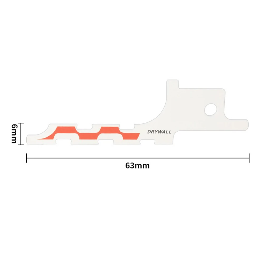 1pc Reciprocating Saw Blades For Plasterboard 86 Type Wire Box Hole Opening Cutting 63x6mm SK5 Steel Power Tool Blades