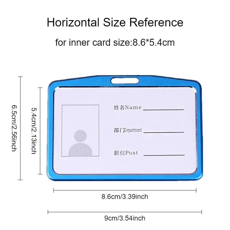 Porte-carte en alliage d'aluminium, étui de permis de travail en métal, couverture de manchon, étiquette d'identification, passe de travail du personnel, porte-badge, 1 pièce
