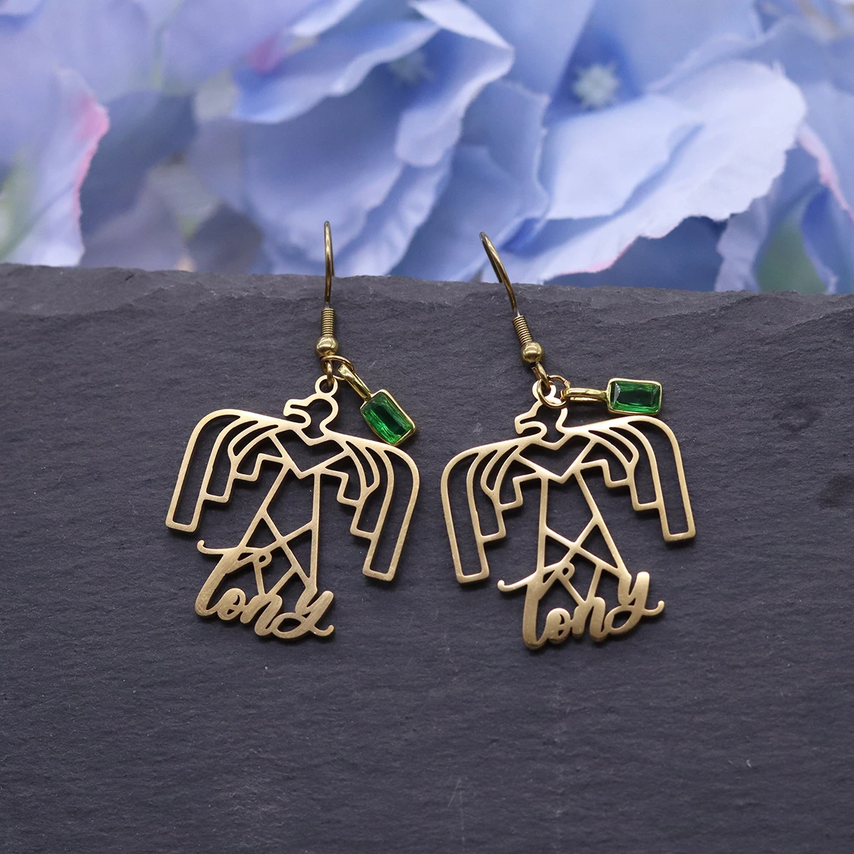Chandler Custom Name Piercing Ear Drop Birds Eagle Pendants Hoop Earrings For Women  Accessories Female Party Jewelry Gift