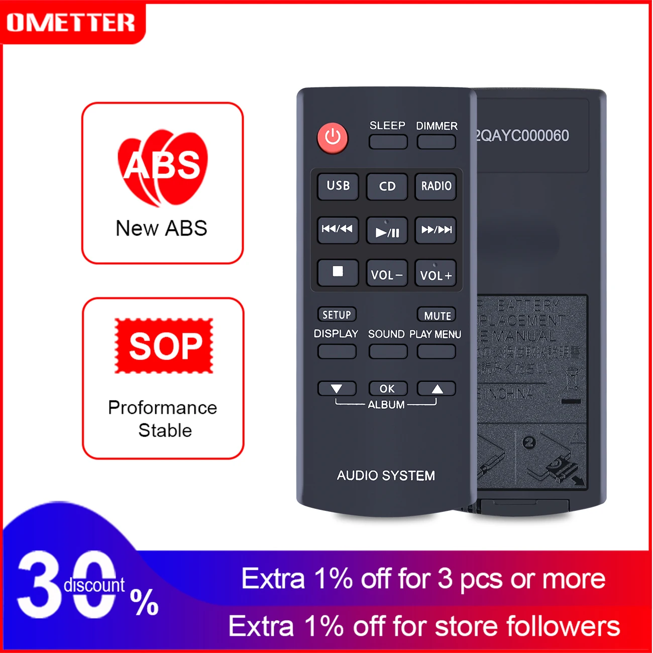 NEW Origianl N2QAYC000060 Remote Control For PANASONIC AUDIO SYSTEM for SC-HC17EB-K SC-HC18 Fernbedienung