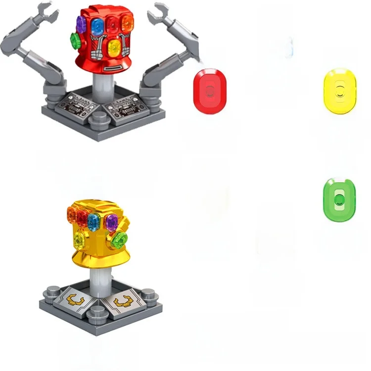 Gran Thanos rant Killing Blade, arma, modelo de accesorio, caja de exhibición de juguetes, espada doble d, guantes de gemas, Blos de construcción