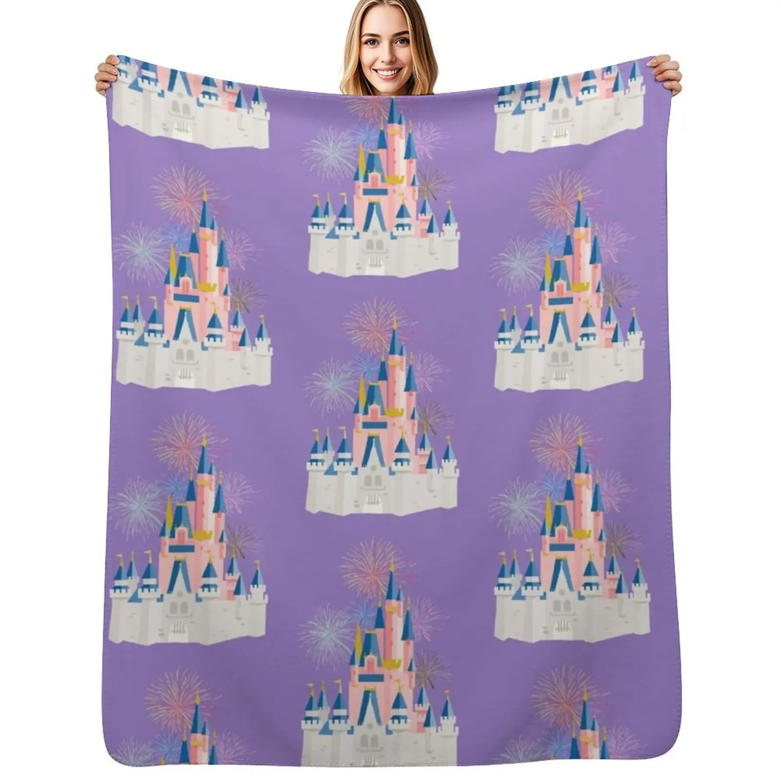 Fairytale Castle Throw Blanket christmas gifts Heavy Personalized Gift warm for winter funny gift Extra Large Throw Blankets