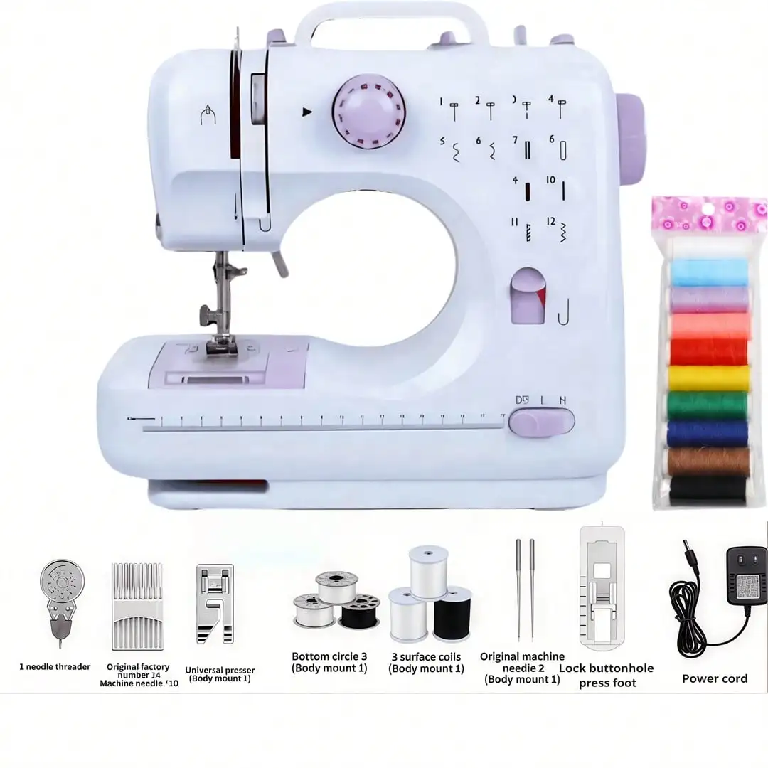 

Mini Sewing Machine, Built-In 12-Needle Multi-Function Pedal Automatic Sewing Machine, Suitable For Beginners, Send Wife/Mother/