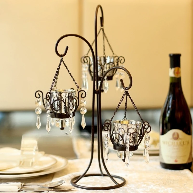 

Living Room Metal Black Candle Holder Centre Modern Vintage Wedding Candle Holders Design Chandelier Bougeoir Decorations Home