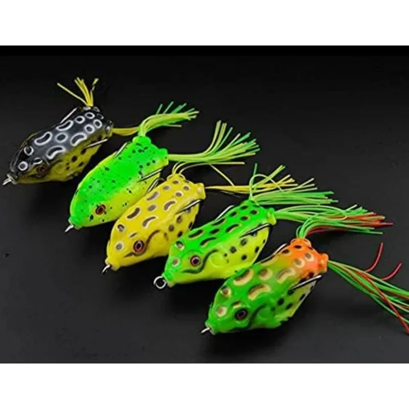 

5 шт. с крючком, приманка для окуня, морские рыболовные снасти, приманки для лягушки, костюм, приманка, имитация ложной приманки, мягкая приманка для бороды, лягушки