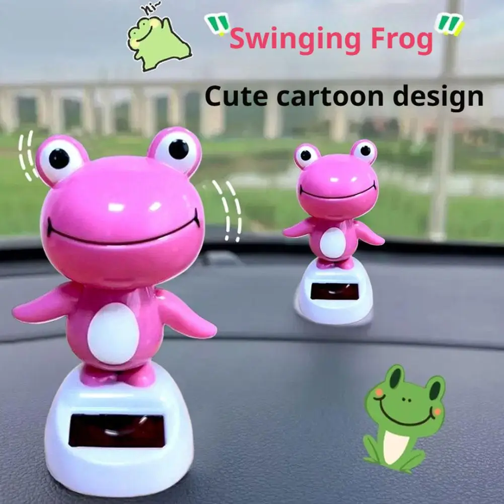 

Car Dashboard Decorations Frog Car Dash Decors Solar Powered Shaking Head Ornament For Automotive Rv Vehicle Sedan Desk Hom W0H1