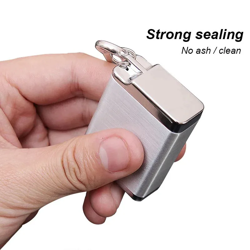 Portable Ashtray Mini Anti-odor Pocket Ashtray with Key Cigarette Ashtray with Lid Ashtray Suitable for Outdoor Travel Ashtray