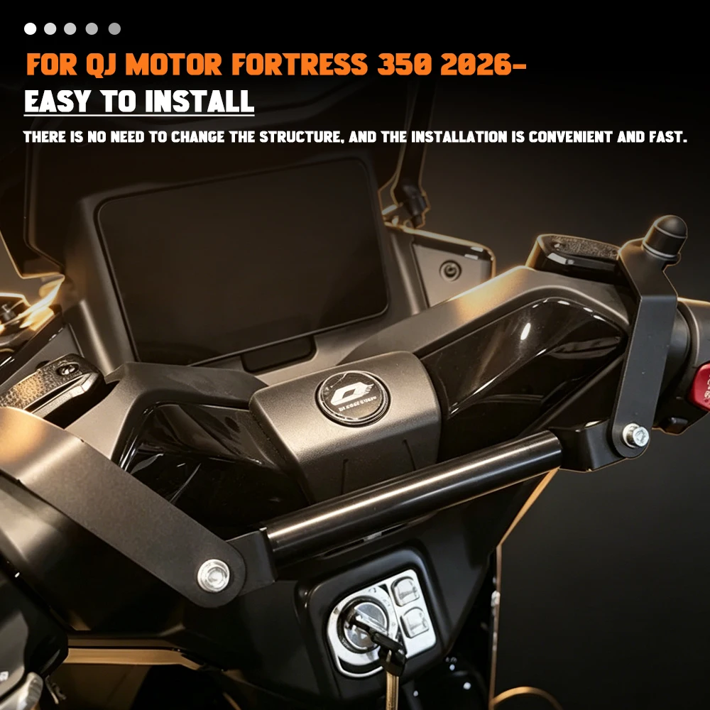 For QJMOTOR Tress 350 Fort 350 EVO 2026 Motorcycle GPS Phone Holder Navigation Extension Bracket Multifunctional Accessories