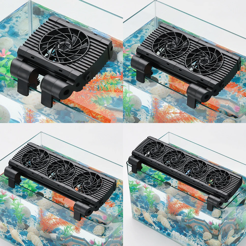 Fish Tank Fan With 9 Adjustable Wind Speeds Regulator Aluminum Alloy Bracket, Wall Mounting Aquarium Chiller For All Fish Tank