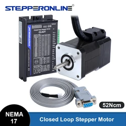 STEPPERONLINE Nema 17 Stepper Motor Driver Kit Closed Loop 52Ncm 2A Nema17 Stepper Motor 24-48VDC Drivers for CNC Kit