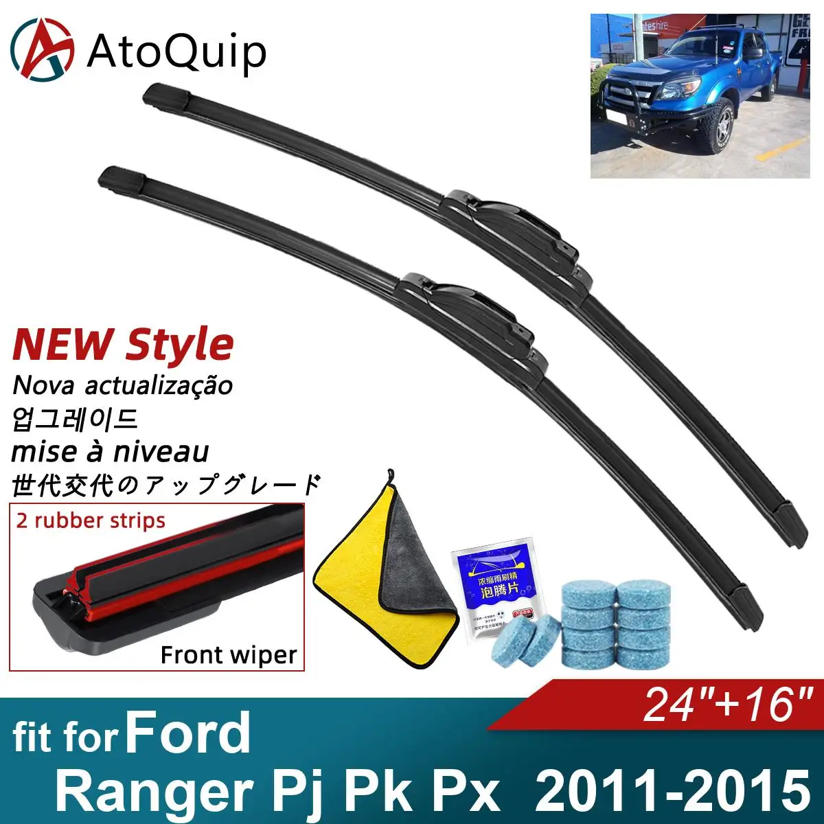 

Car Windshield Wiper Blades Fit For Ford Ranger Pj Pk Px Wiper Blades Soft Rubber Auto Front Windscreen