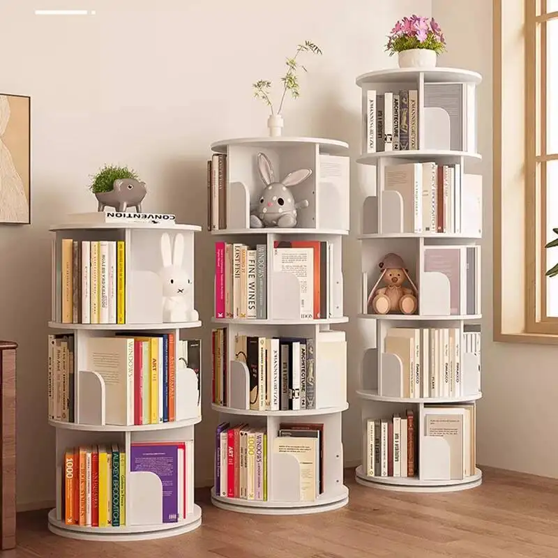 

Interior Aesthetic Nordic Floor Narrow Bookcases Swivel Modern Luxury Book Shelf Designs Portable Librero Unique Furniture