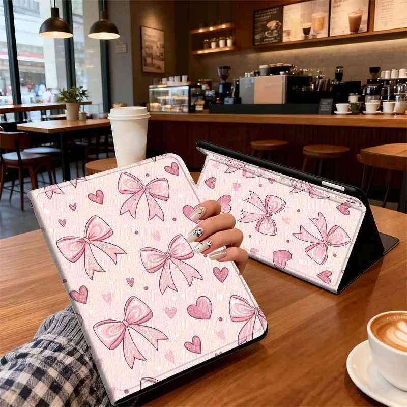 Cartoon Pink Bow For Xiaomi Redmi Mi Pad 8 7 6 5 4 2 SE K Pro Max Ultra Inch Tablet Case Soft
