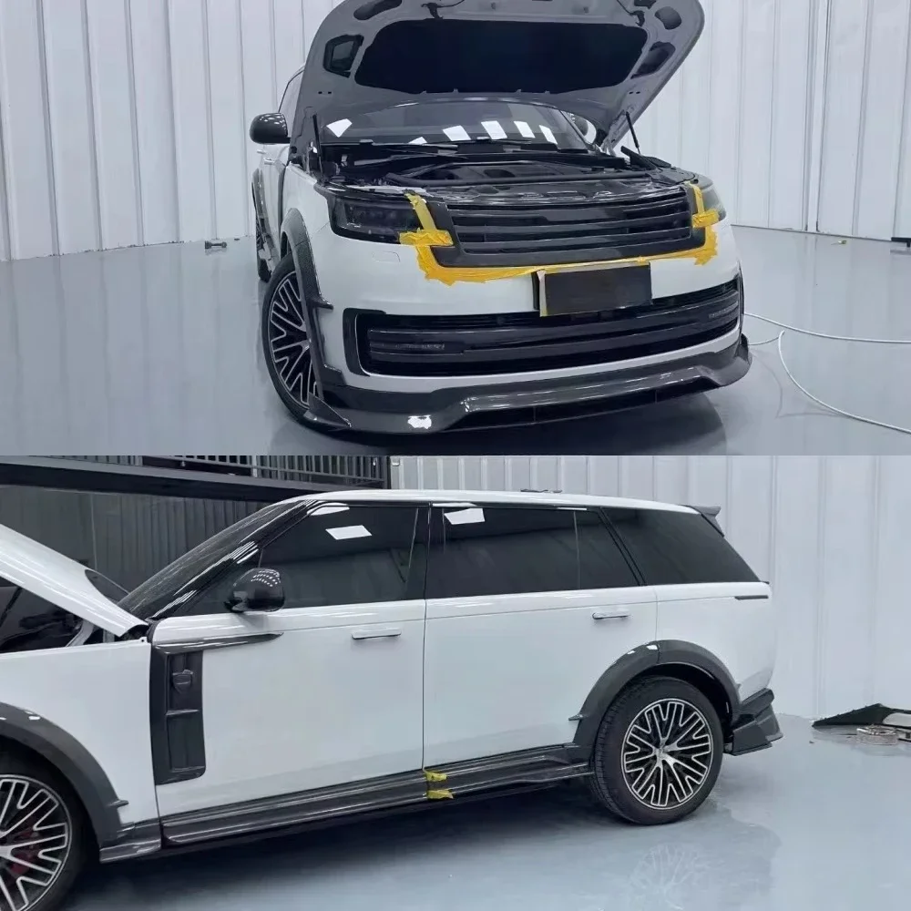 KQX 2023 for Range Rover MSY Style Carbon Fiber Body Kit Hood Front Lip Fender Side Skirt Rear Bumper Rear Spoiler Wings