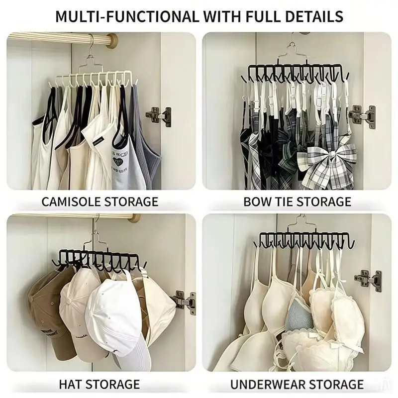 Multi Hook 360° Rotating Hanger 1/2Pcs Space Saving Hanging Organizer for Door Wall Closet Home Storage