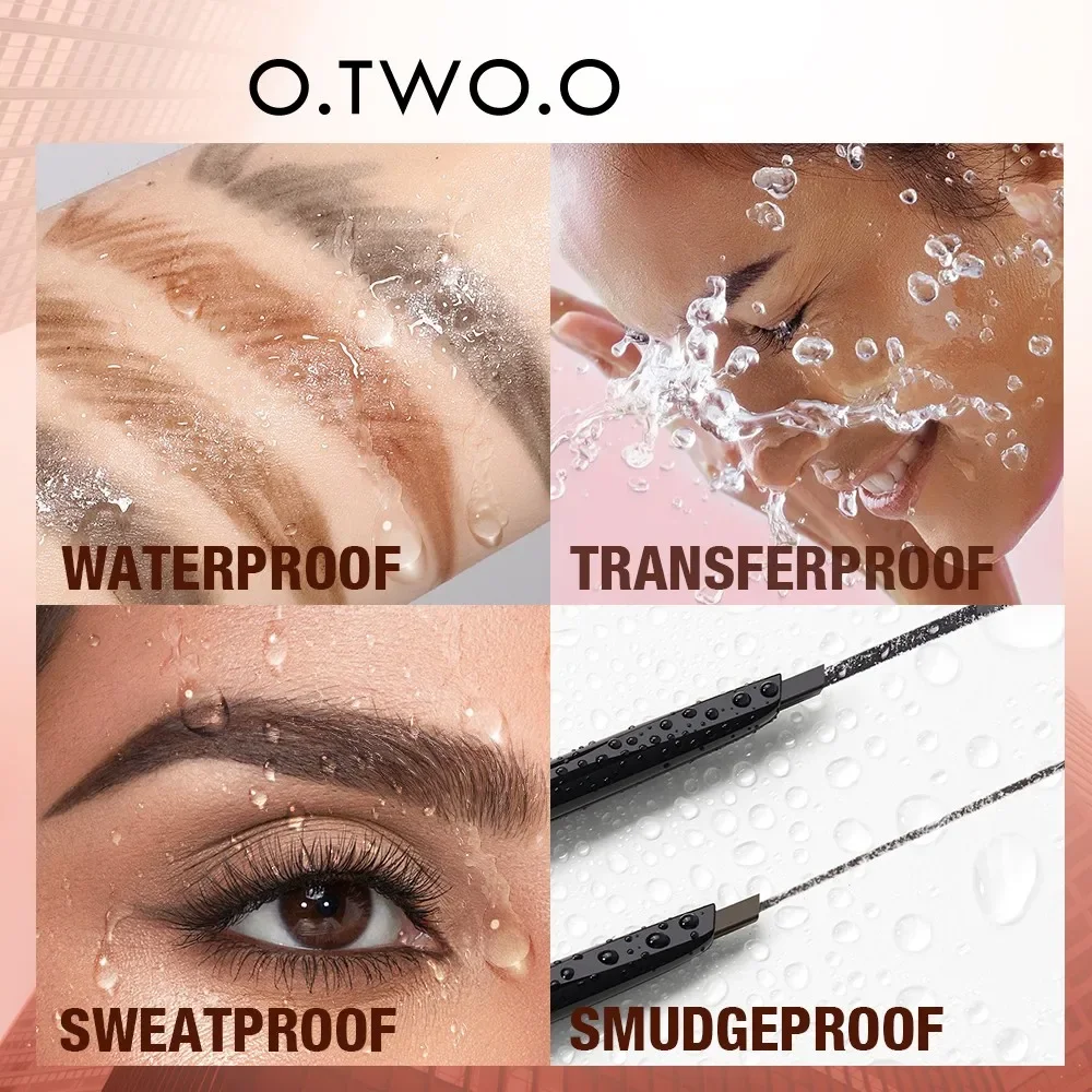 O.TWO.O 3 In 1 ดินสอเขียนคิ้วคิ้วยาวนานที่แม่นยํา Brow Definer ธรรมชาติสีกันน้ํา Eye Brow ปากกา