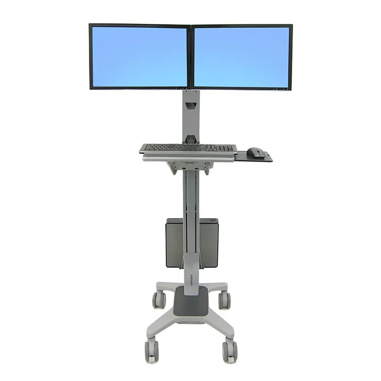 Floor-to-ceiling display lifting bracket mobile medical round trolley