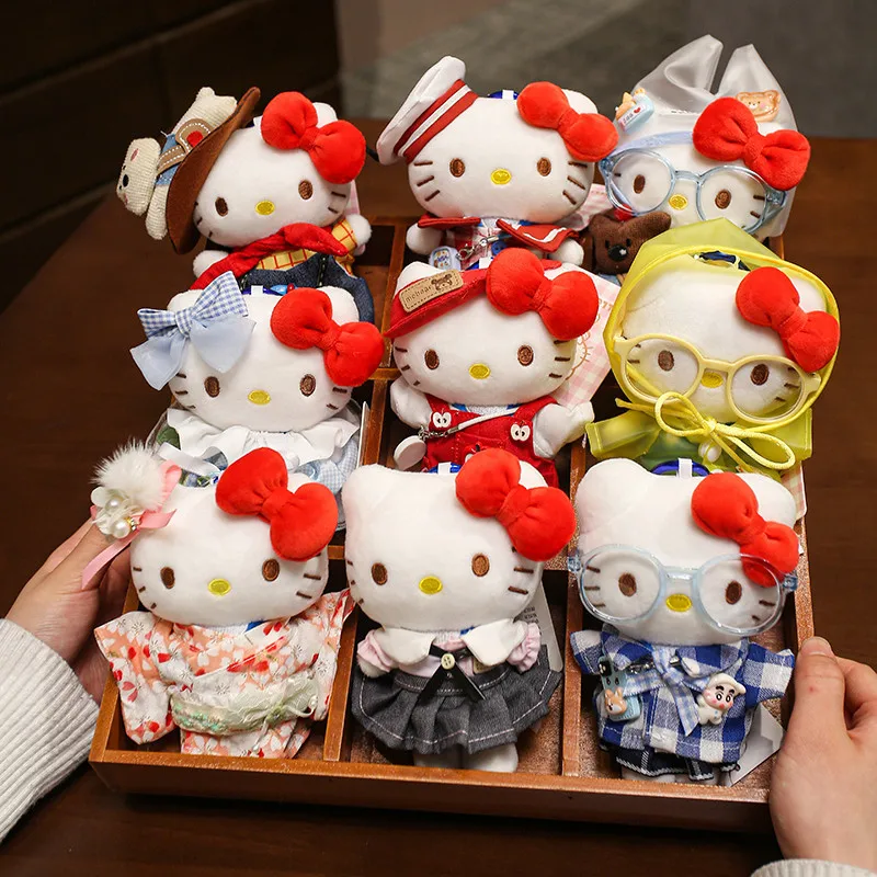 

Брелок Hello Kitty Sanrio, плюшевая игрушка-подвеска для рюкзака, украшение для сумки и автомобиля, подарок для детей на праздник