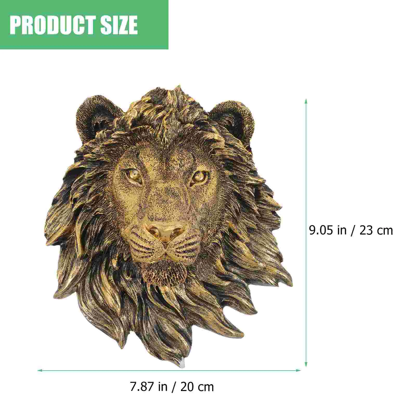 Imitation Copper Lion's Head Artifacts/ Antiques Deer Animal Wall Dragon Mount Sculptures Home Decor Statues for Brass