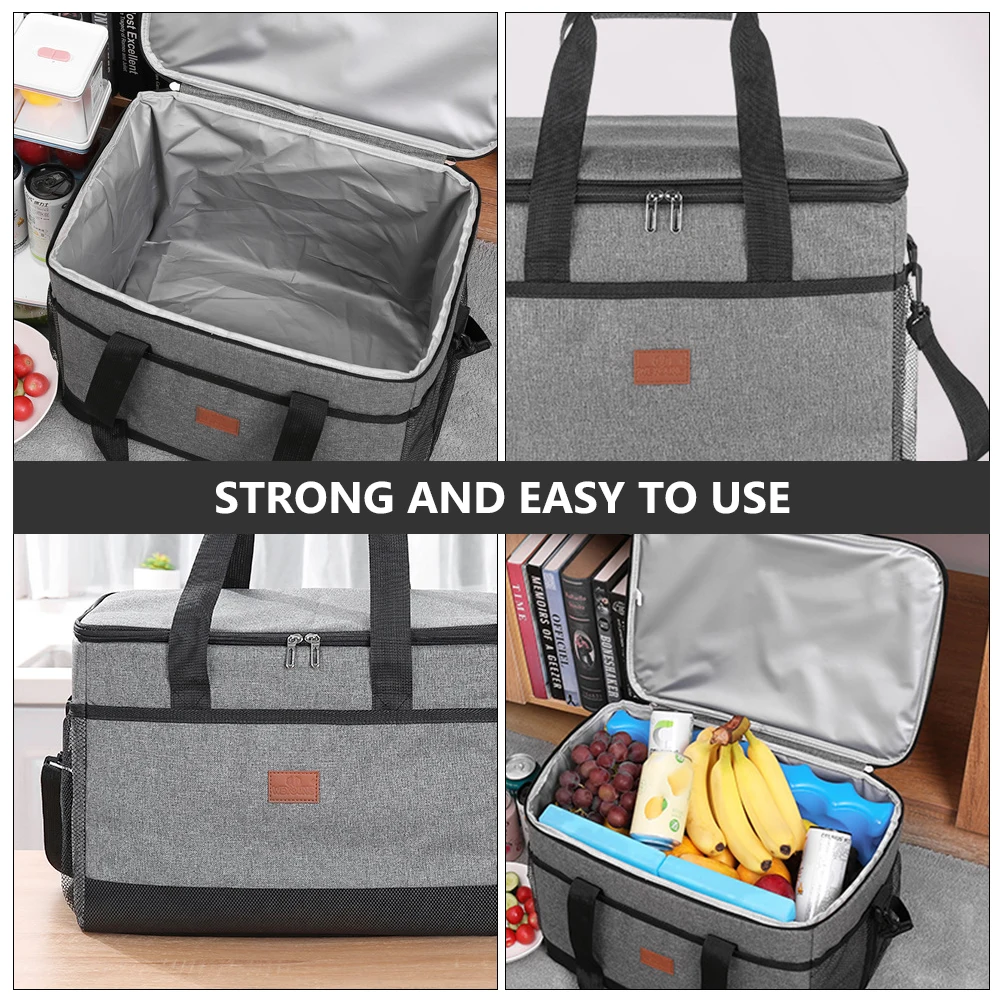 

1pc Large Capacity Insulation Bag Oxford Cloth Lunch Tote Portable Bento Fresh Thermal Picnic Storage Food Container