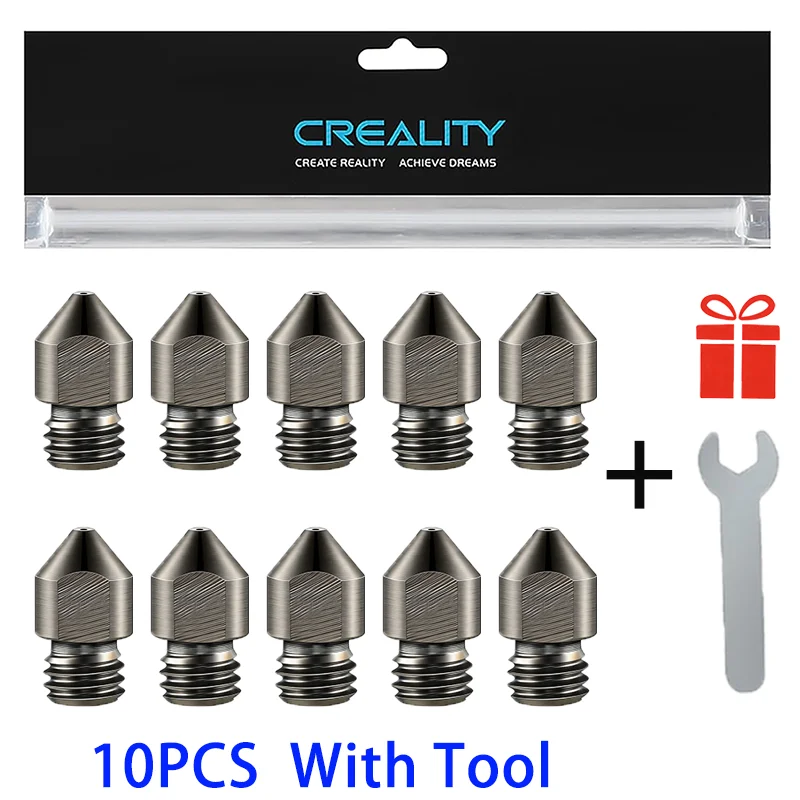Offizielle Creality MK8 Düse aus gehärtetem Stahl 0,4mm für Ender 3, Ender 3 Pro, Ender 3 V2, Ender 5 und CR-10 Serie 3D-Drucker