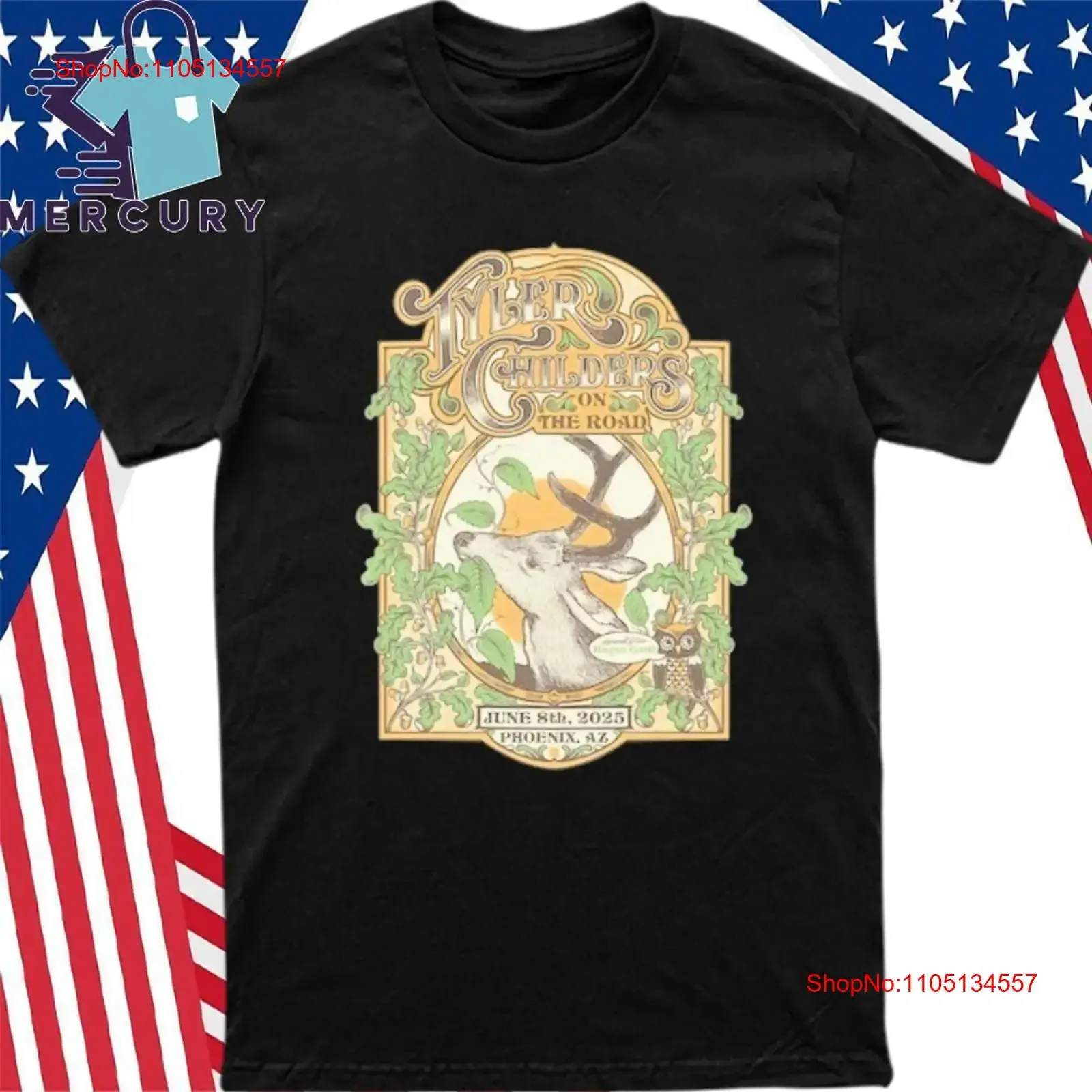 Tyler Childers Phoenix 2025 Tour On June 8 T Shirt vintage Washed fashion graphic Versatile homme Stylish Top For Everyday Wear