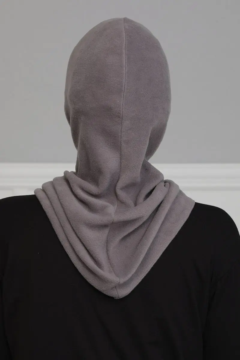 Hijab fleece inner Bone gray