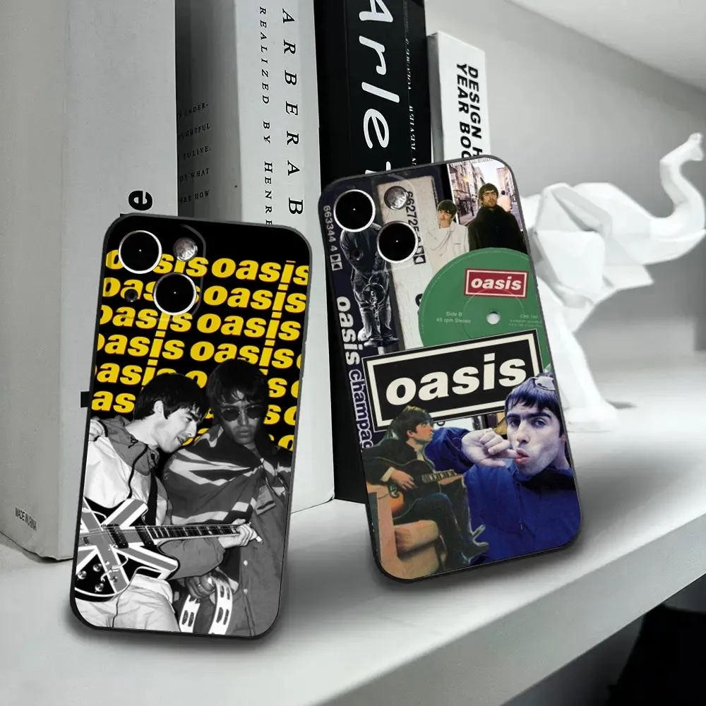 

Band O-OasisS Phone Case For iPhone16,15,14,13,12 Mini 11 Pro XR,X,XS,MAX 7,8 Plus Silicone Cover Soft Black