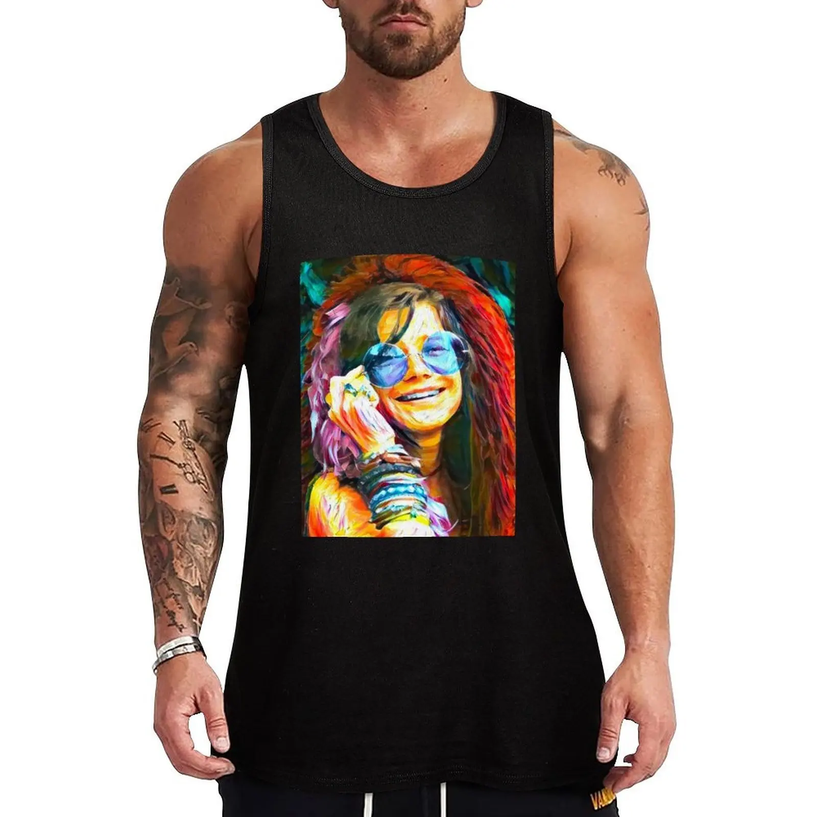 

Janis-Joplin Tank Top t shirt gym Male vest summer Men's clothes