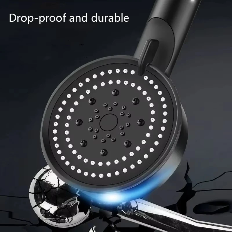 High Pressure Shower Head 5 Modes Adjustable Showerheads with Hose Water Saving One-Key Stop Spray Nozzle Bathroom Accessories image 4